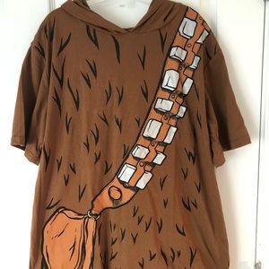 Star Wars Chewbacca Shirt with hood Size Large